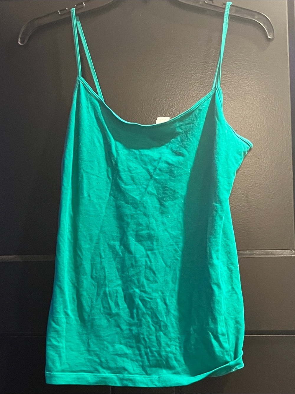 Slim Spaghetti-Strap Teal Camisole